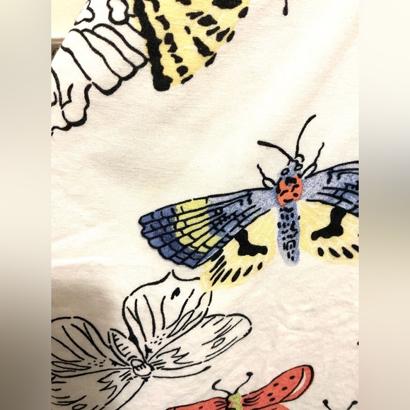 Liz Claiborne White Linen Skirt with Butterfly Print - Picture 12 of 13